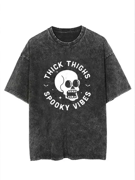 Loose Halloween Casual Crew Neck T-Shirt