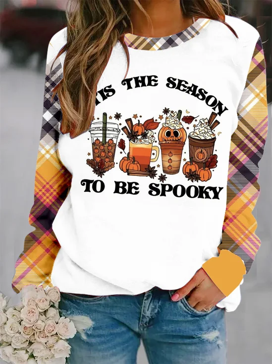 Halloween Loose Crew Neck Casual Sweatshirt