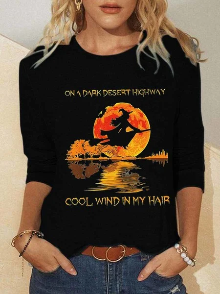 Crew Neck Regular Fit Casual Halloween T-Shirt