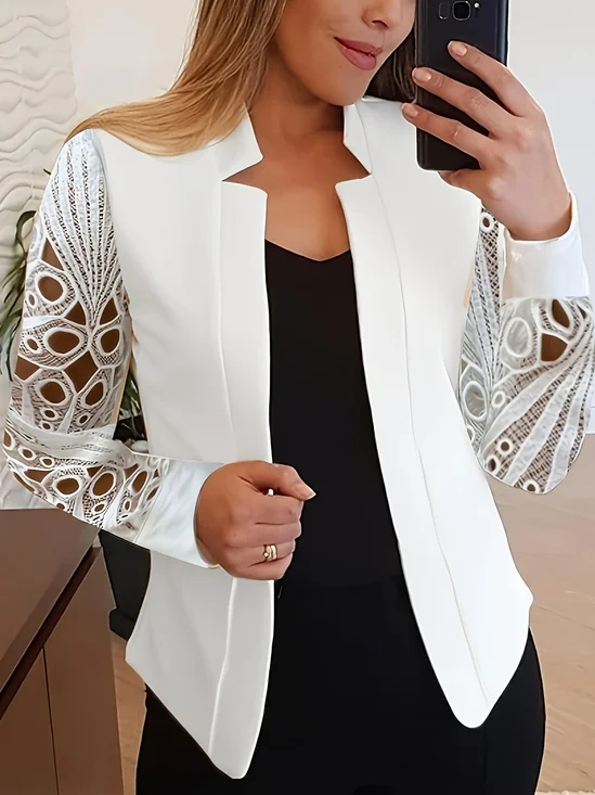 Plain Casual Lace Jacket