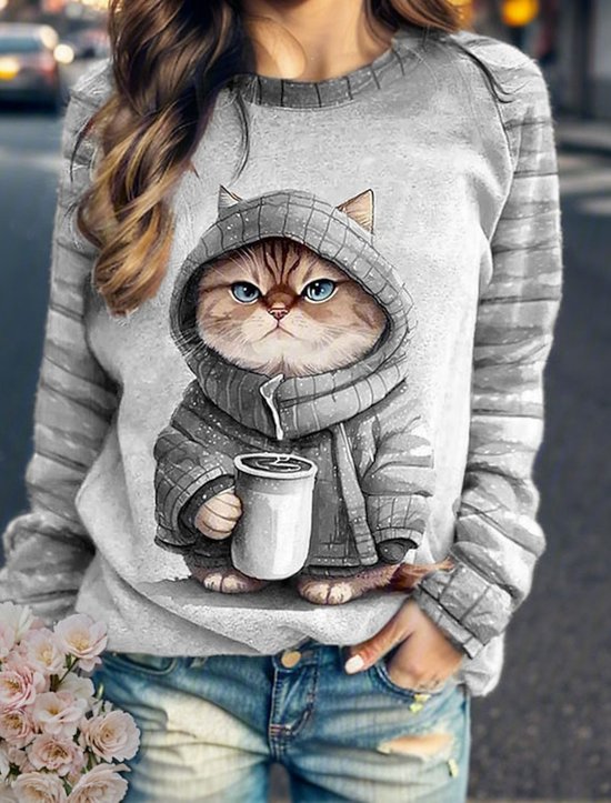 Casual Cat Sweatshirt
