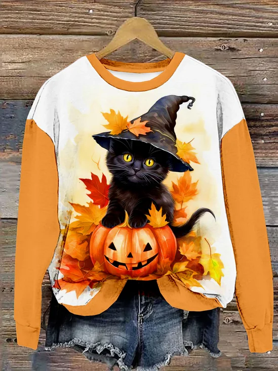 Loose Cat Casual Sweatshirt