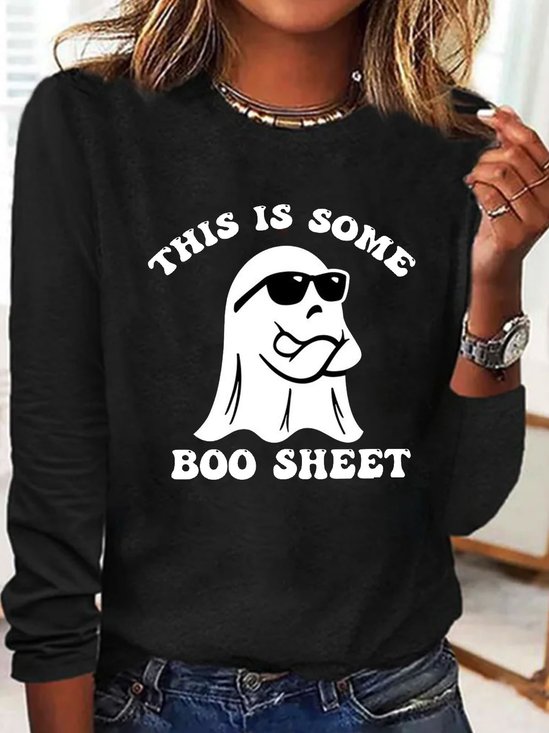 Halloween casual round neck women's T-shirt