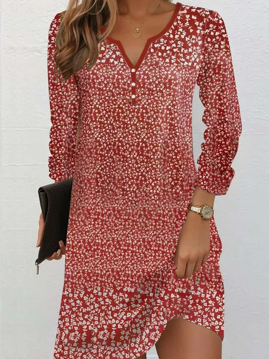 Buckle Casual Ditsy Floral Jersey Dress