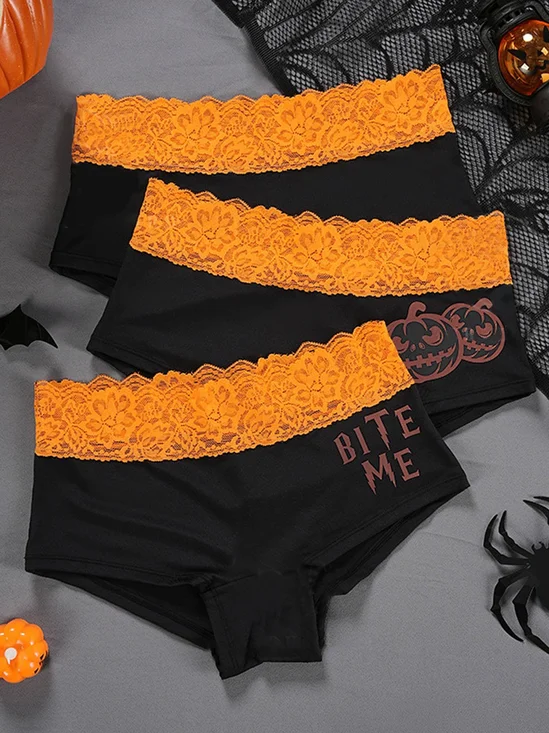 Lace Halloween Casual Panty