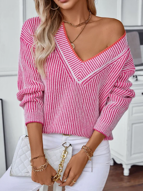 Casual Loose Striped Sweater