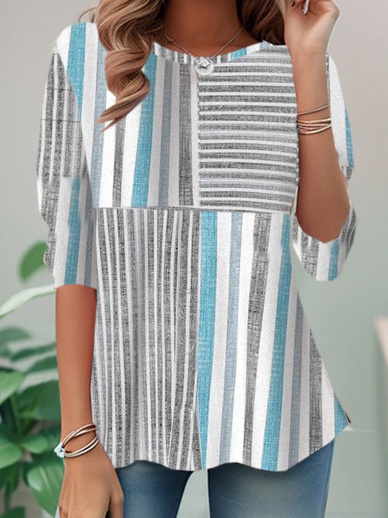 Jersey Casual Loose T-Shirt Early Autumn
