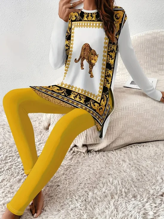 Casual Jersey Loose Two-Piece Set