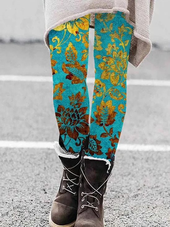 Hippie Casual Floral Tight Leggings