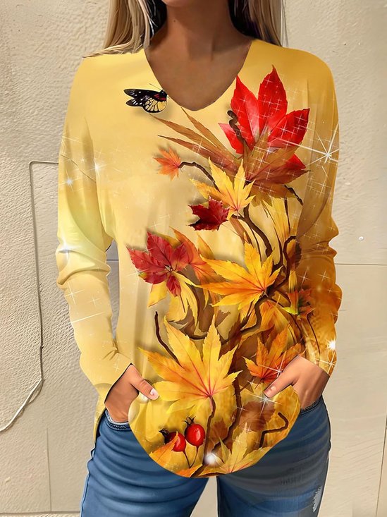 Maple Leaf Casual Women's T-shirt