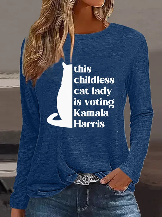 This Childless Cat Lady is Voting Kamala Harris T-shirt