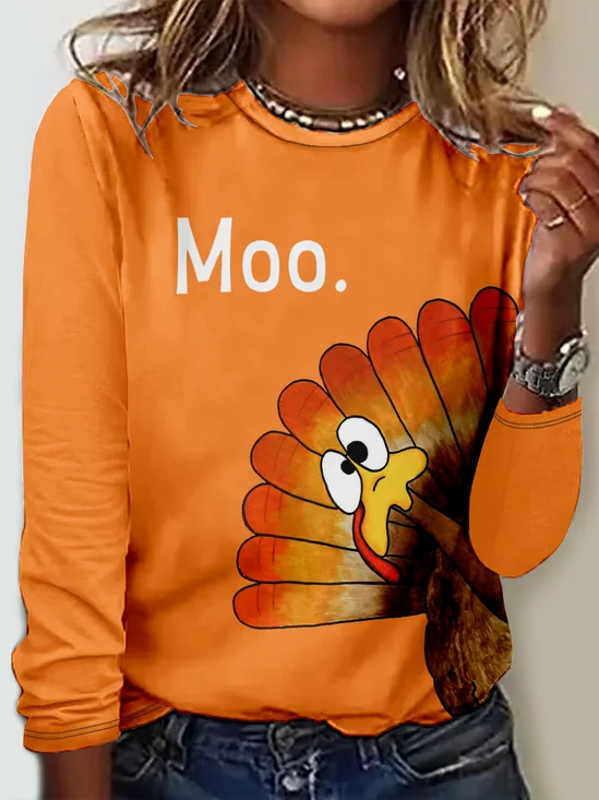 Turkey Jersey Casual Crew Neck T-Shirt