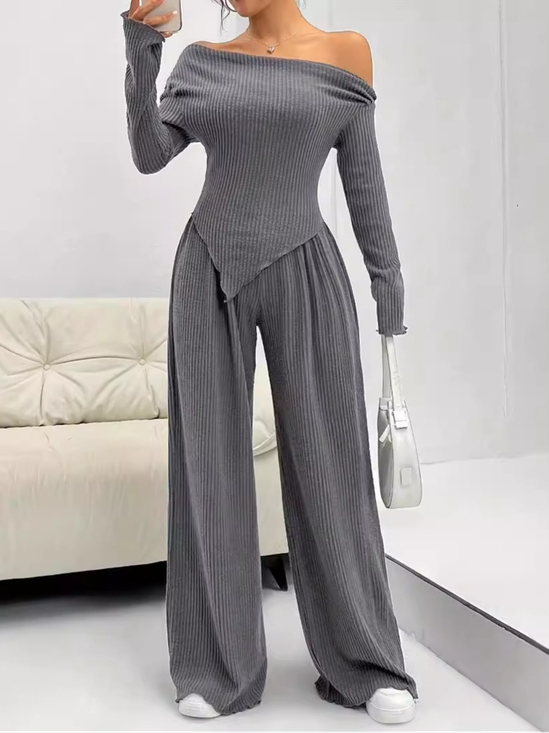 Plain Casual Loose Others Two-Piece Set
