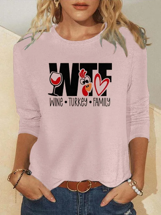 Thanksgiving Day Casual Crew Neck Sweatshirt