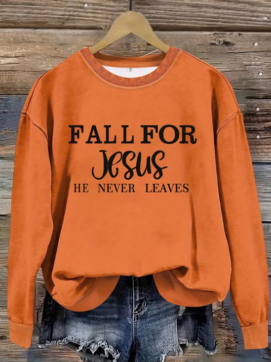 Letter Pattern Casual Loose Sweatshirt
