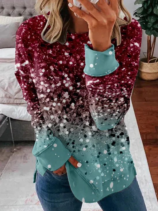 Casual Crew Neck Sweatshirt