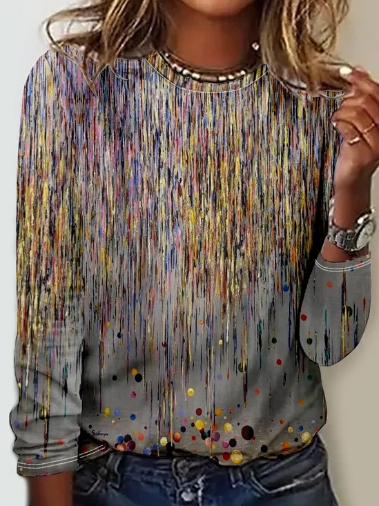 Loose Ombre Casual T-Shirt