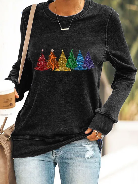 Christmas Tree Casual Sweatshirt