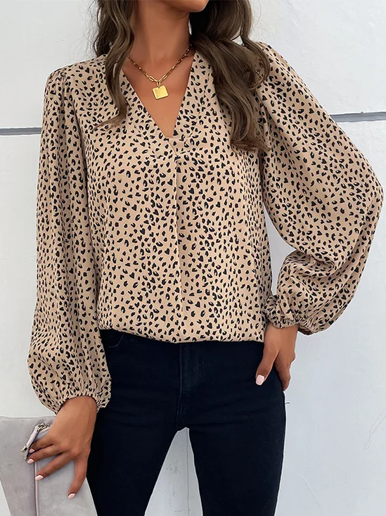 Casual V Neck Blouse