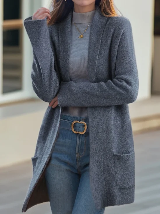 Pocket Stitching Casual Cardigan