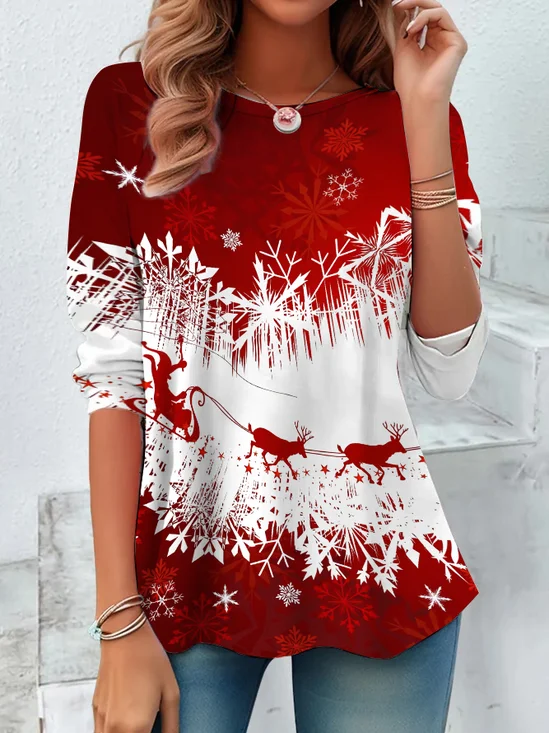 Christmas elk  Long Sleeve T-shirt