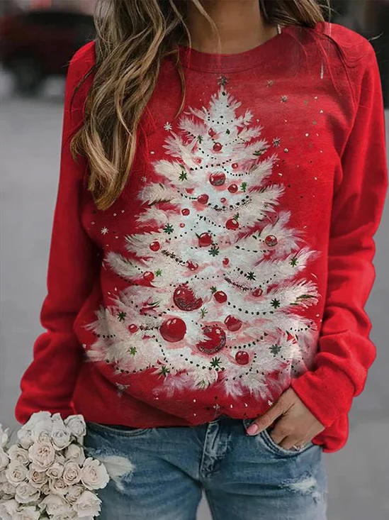 Casual Crew Neck Sweatshirt