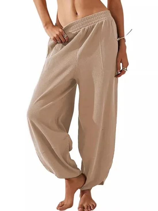 Women's  H-Line Bloomers Daily Going Out Pants Black Casual Plain Spring/Fall Pants