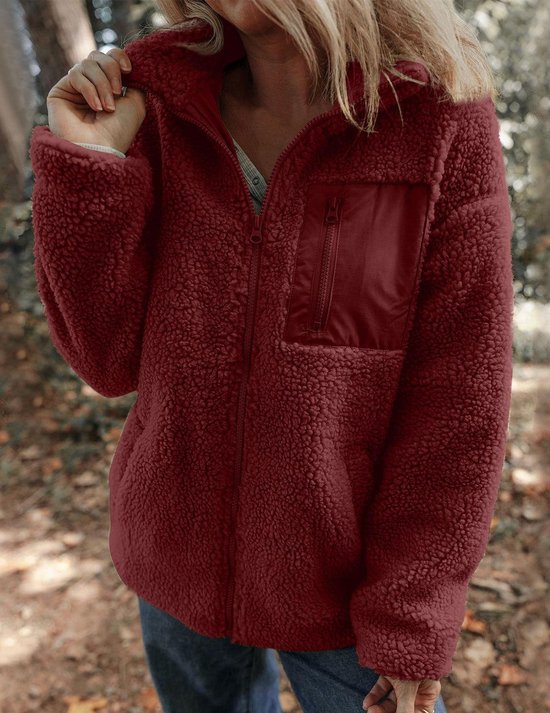 Loose Plain Lambswool Simple Jacket