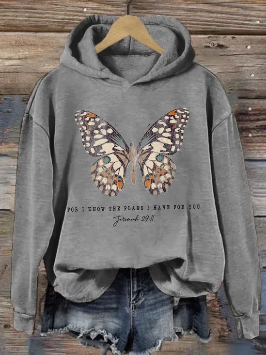 Women's Casual Jeremiah 29 11, For I Know the Plans I Have For You Print Hoodie
