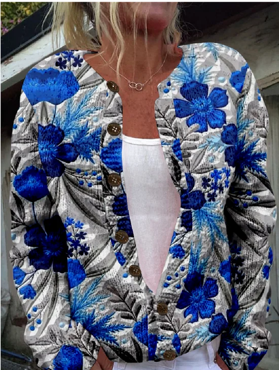 3D Printing Knitted Casual Loose Cardigan