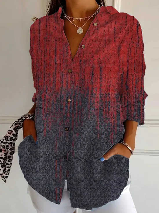 Casual Shirt Collar Loose Shirt