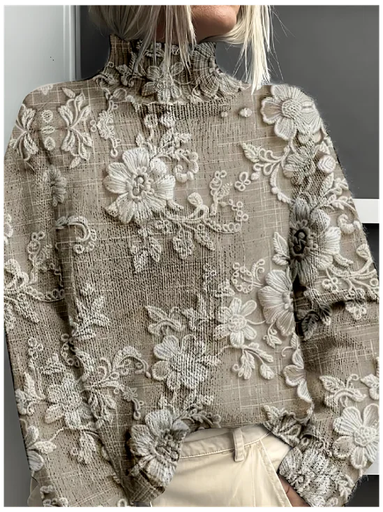 Loose 3D Printing Vintage Sweatshirt