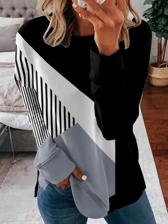 Zipper Loose Casual Sweatshirt