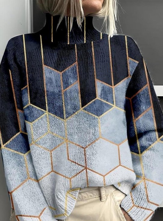 Mock Neck Casual Sweatshirt