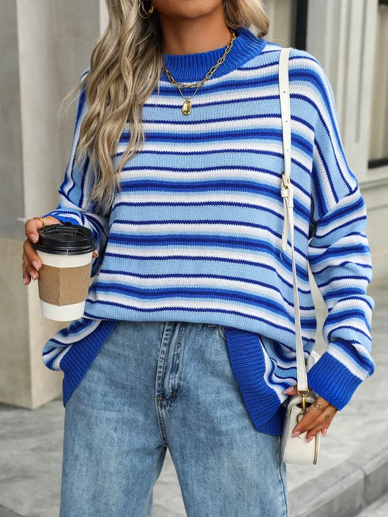 Loose Casual Striped Sweater