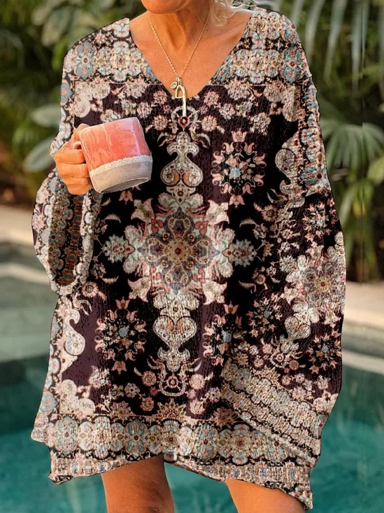 Boho Loose V Neck Sweater