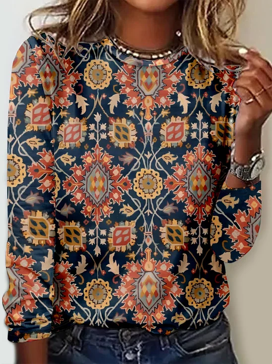 Loose Crew Neck Casual Jersey T-Shirt