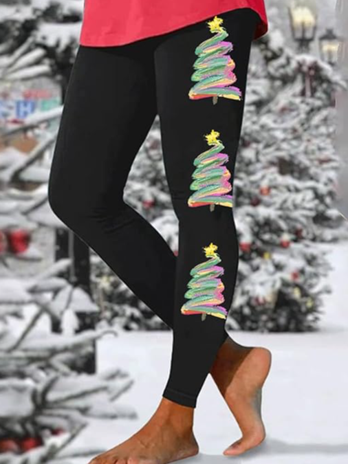 Women's Skinny Printed Pantyhose