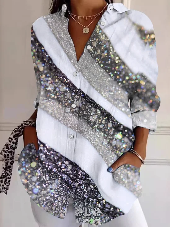 Casual Shirt Collar Loose Shirt