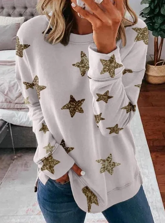 Casual Crew Neck Sweatshirt
