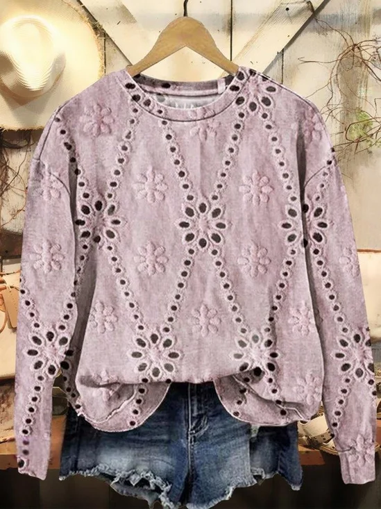 Loose Casual Crew Neck Sweatshirt