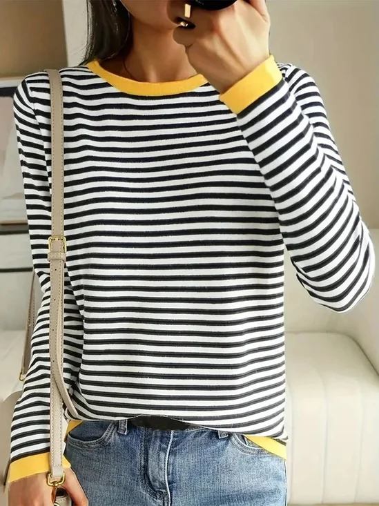 Jersey Crew Neck Casual T-Shirt