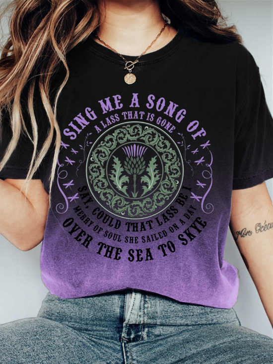 Sing Me A Song Thistle Contrast Gradient T Shirt