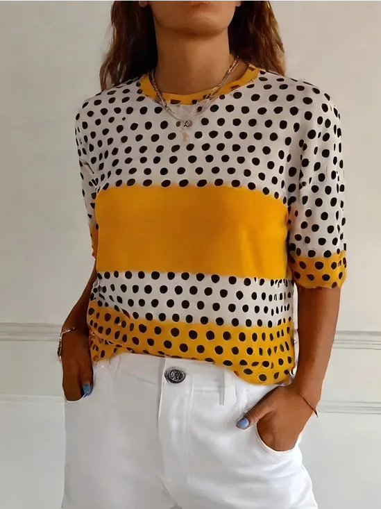 Casual Long Sleeve Round Neck T-Shirt