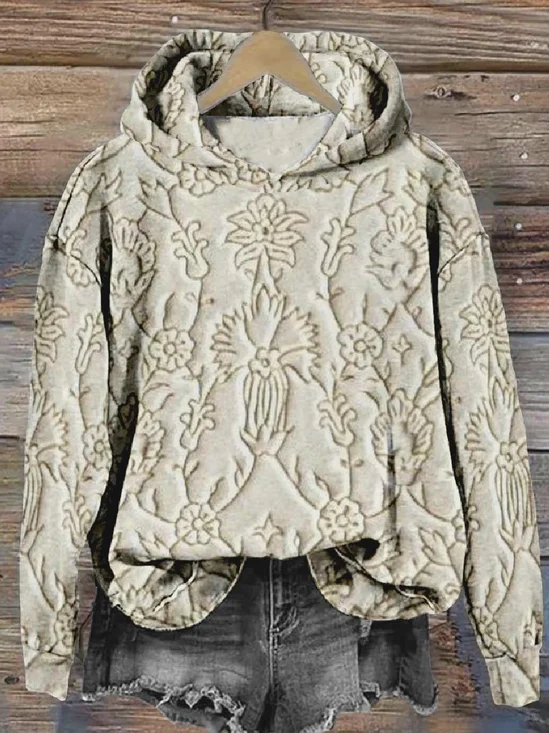 3D Printing Hoodie Vintage Loose Hoodie