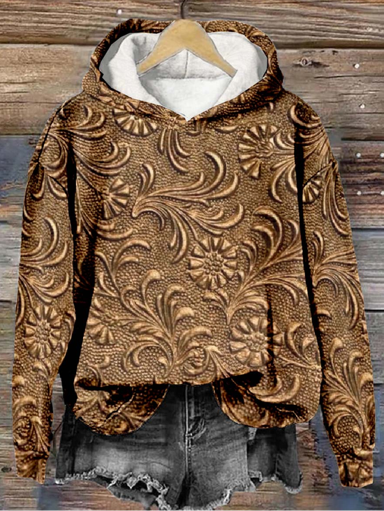 Vintage Loose 3D Printing Hoodie Hoodie