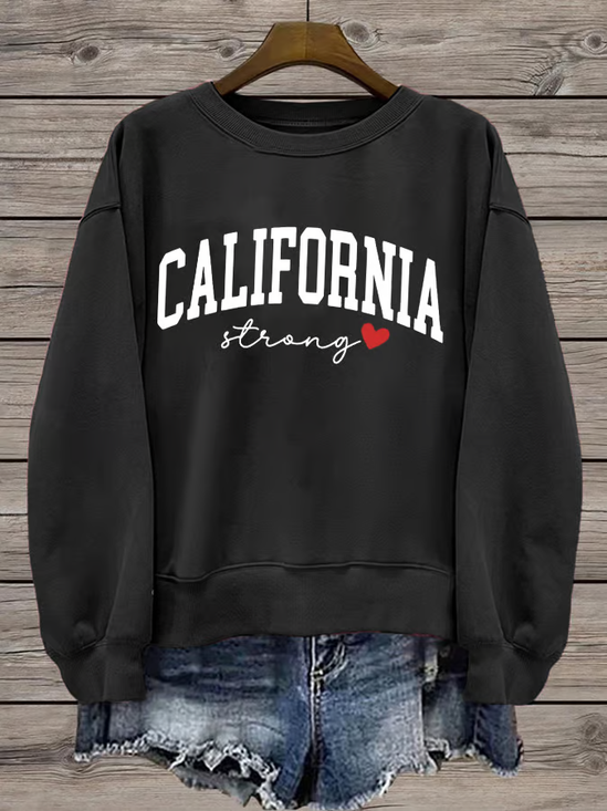 Women's California Strong Print Sweatshirt