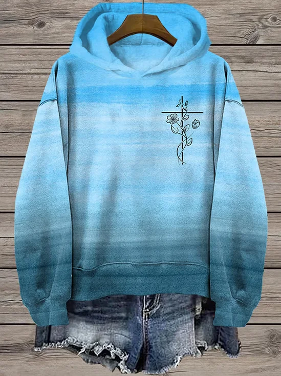 Women's Faith  Printed Hooded Sweatshirt