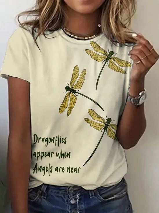 Animal Cotton Casual Crew Neck T-Shirt