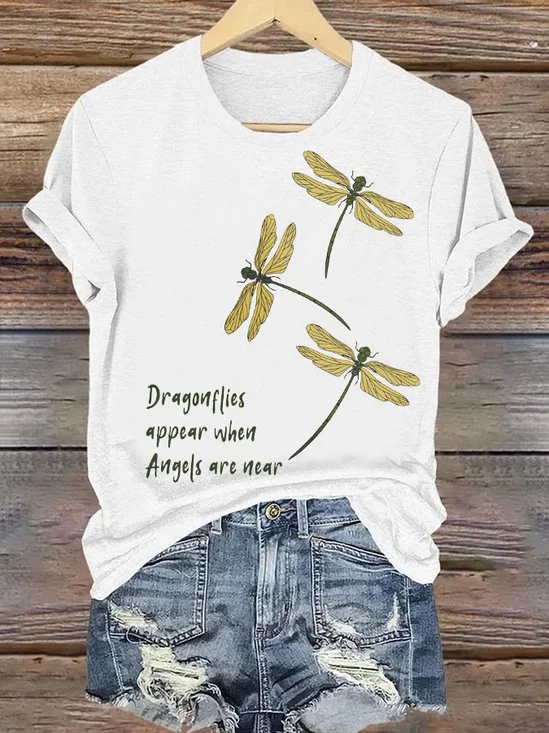 Crew Neck Animal Casual T-Shirt